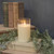 6" CREAM FLUTED GLASS 3D FLAME CANDLE