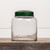 5.5" CLEAR GLASS JAR W/ GREEN LID