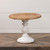 12" BROWN & WHITE PEDESTAL