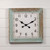 GREEN & BROWN SQUARE WALL CLOCK