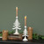 7.25" WHITE PINE TREE TAPER CANDLE HOLDER