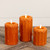 6" ORANGE 3D FLAME PILLAR CANDLE