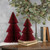 10" BURGUNDY W/ GOLD TRIM PAPER CONE TREE