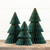 13.75" EMERALD GREEN W/ GOLD TRIM PAPER CONE TREE