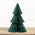 14" EMERALD GREEN W/ GOLD TRIM PAPER CONE TREE