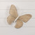 18" BURLAP & WHITE METAL BUTTERFLY