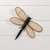 15.25" BURLAP & BROWN METAL DRAGONFLY