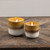 4" - 3D FLAME WHITE & YELLOW CERAMIC CANDLE