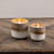 3.75" - 3D FLAME GREY, TAN & WHITE CERAMIC CANDLE