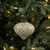 4" WHITE QUILTED TEARDROP KUGEL ORNAMENT