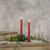 SET/ 2 - 9.5" 3D FLAME GROOVED RED TAPER CANDLE