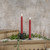 SET/ 2 - 9.5" 3D FLAME TWIST RED TAPER CANDLE