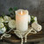5" MOVING FLAME CREAM SHIMMER PILLAR CANDLE
