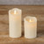 5" MOVING FLAME CREAM SHIMMER PILLAR CANDLE