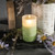 5" GREEN FROSTED GLASS 3D FLAME CANDLE