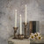 7.5" BRONZE GLASS TAPER CANDLESTICK