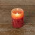4" RED FROSTED GLASS 3D FLAME CANDLE