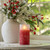 6" RED FROSTED GLASS 3D FLAME CANDLE