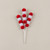 12" RED & WHITE POM POM SPRAY