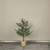38" ALABASTER PINE TREE W/ BURLAP BASE