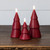 7.75" RED 3D FLAME SMOOTH TREE CANDLE