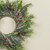 12" ANGEL PINE & HEMLOCK CANDLE RING W/ BERRIES & PINECONES
