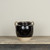 7.5" BLACK & TAN CERAMIC POT