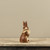 9" BROWN BUNNY W/ RAFFIA BOW