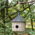 ROUND BLACK & TAN BIRDHOUSE