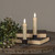 SET/ 2 - 5.75" 3D FLAME CREAM TAPER CANDLE