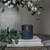 4" NAVY DOTTED GLASS 3D FLAME CANDLE