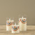 5" PATRIOTIC BUNTING GLASS 3D FLAME CANDLE