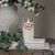 6" PATRIOTIC BUNTING GLASS 3D FLAME CANDLE