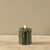 4" DARK GREEN 3D FLAME PILLAR CANDLE
