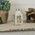 11" AGED WHITE LANTERN