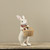 16" TEXTURED BUNNY W/ RED BOW & BASKET