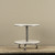TWO TIER PEWTER & MARBLE RISER