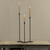 16.25" BLACK NEWTON TAPER CANDLESTICK