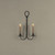 BLACK DOUBLE TAPER CANDLE WALL SCONCE