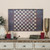 28" X 18" VINTAGE WOODEN CHECKERBOARD PRINT