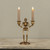 GOLD SKELETON TAPER CANDLE HOLDER
