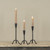 11.75" FORGED METAL TAPER CANDLE HOLDER