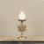 8.5" GOLD MAPLE LEAF PILLAR CANDLE HOLDER