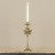 12.75" GOLD MAPLE LEAF TAPER CANDLE HOLDER