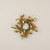 14" CREAM & ORANGE MINI DAISY CANDLE RING