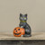 9.25" BLACK CAT W/ JACK-O-LANTERN