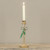 9" GREEN BOW TAPER CANDLE HOLDER