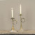 12.25" GOLD TRUMPET TAPER CANDLE HOLDER