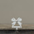 PETITE WHITE BOW STOCKING HOLDER