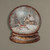 23.5" HOUSE & DEER SNOW GLOBE METAL SIGN